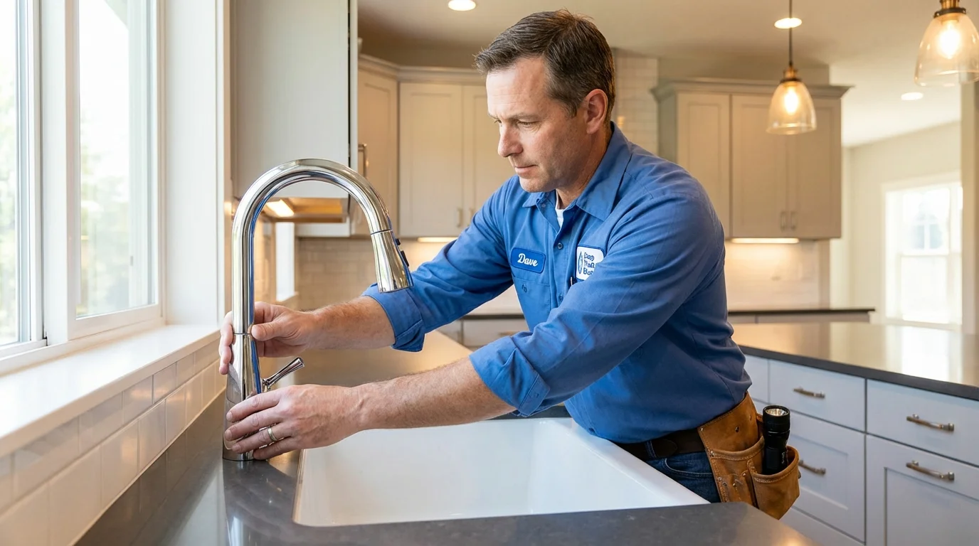 Kitchen faucet installation by Johns Plumbing LLC in Grosse Pointe